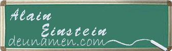 Alain Einstein Visitenkarte
